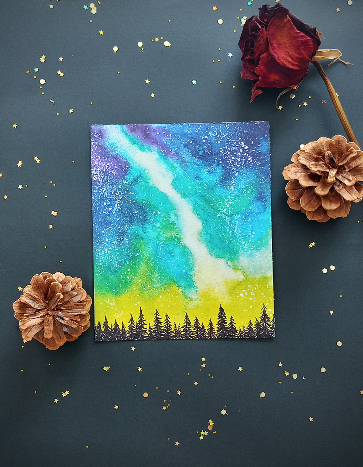 '' Et elle a laissé une larme au monde immatériel derrière '' Impression artistique