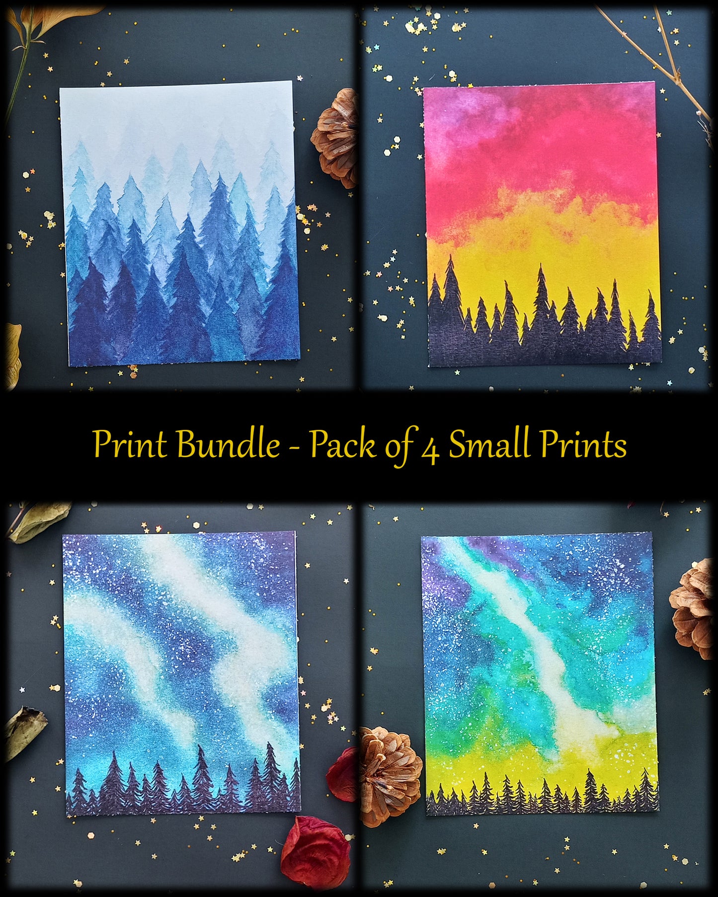 4 Fantasy Landscapes Print Bundle