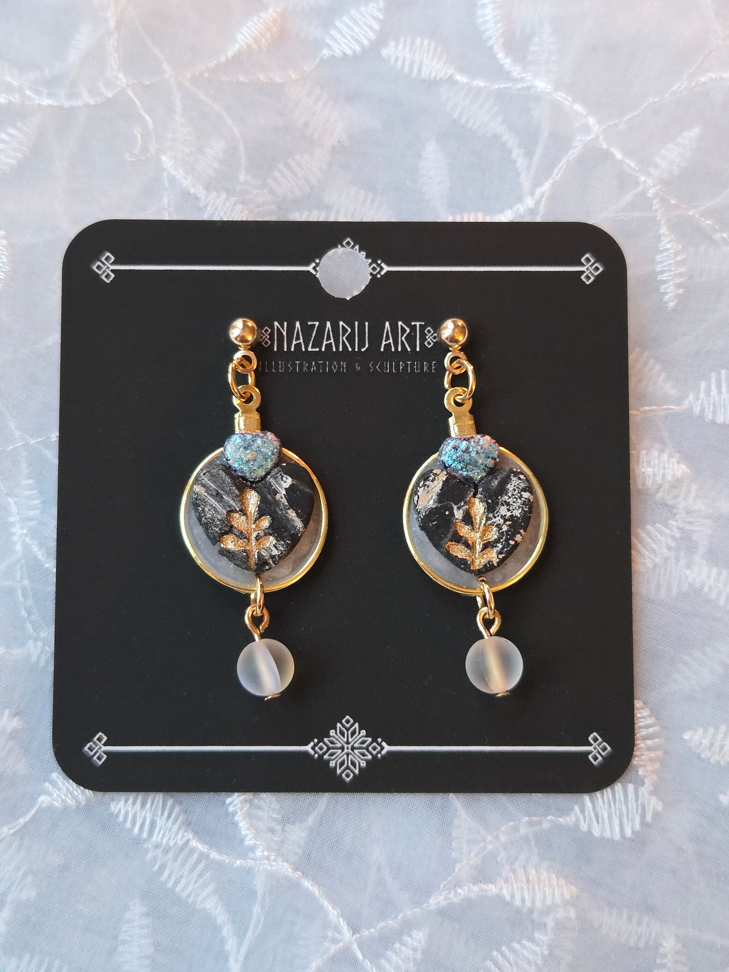 Botany Heart Yule Earrings