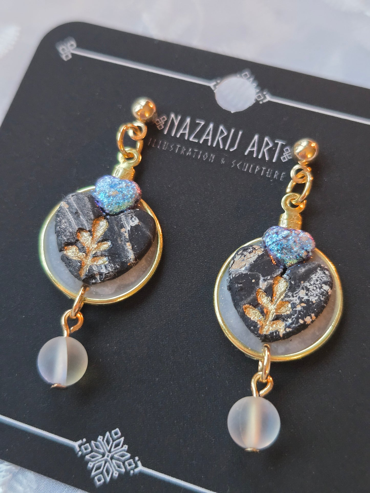 Botany Heart Yule Earrings