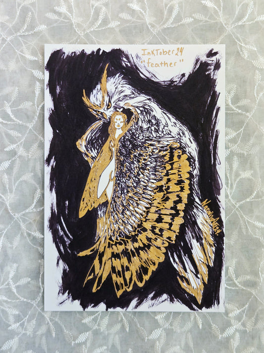 Witchtober #7 ''Feather'' Art Print