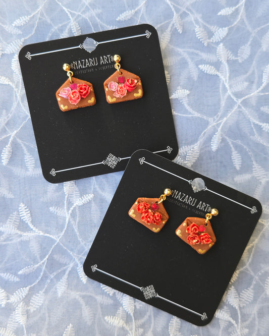 Imbolc Rose Letters Earrings