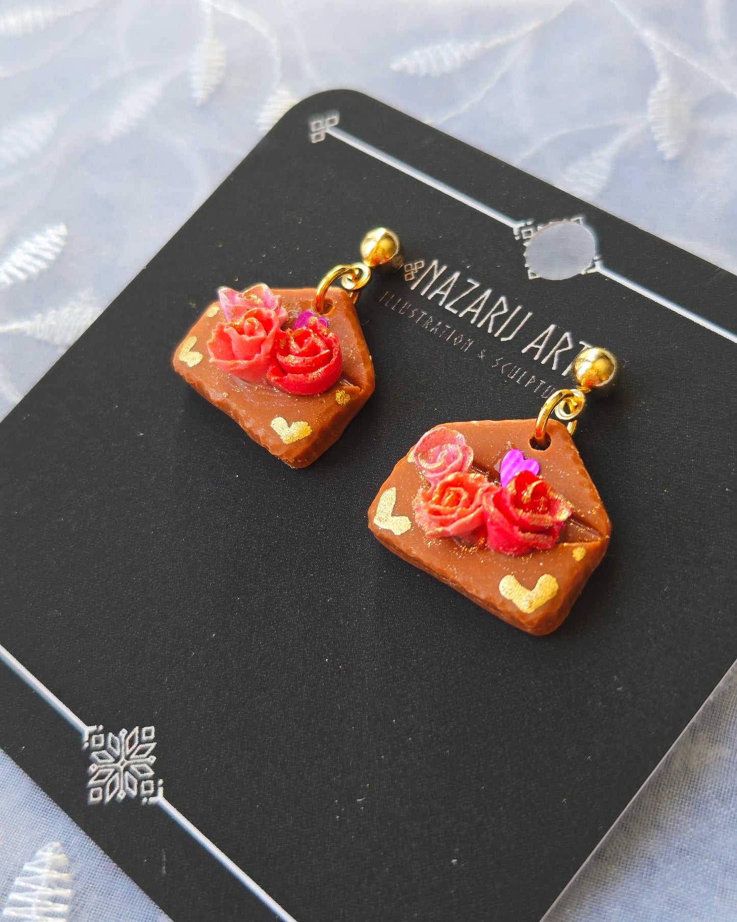 Imbolc Rose Letters Earrings