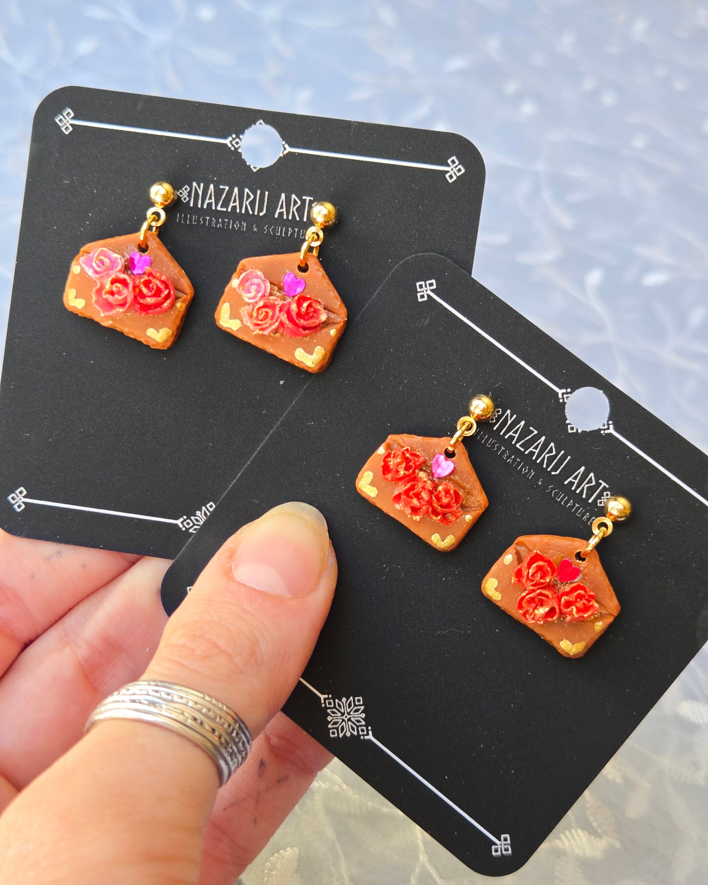 Imbolc Rose Letters Earrings