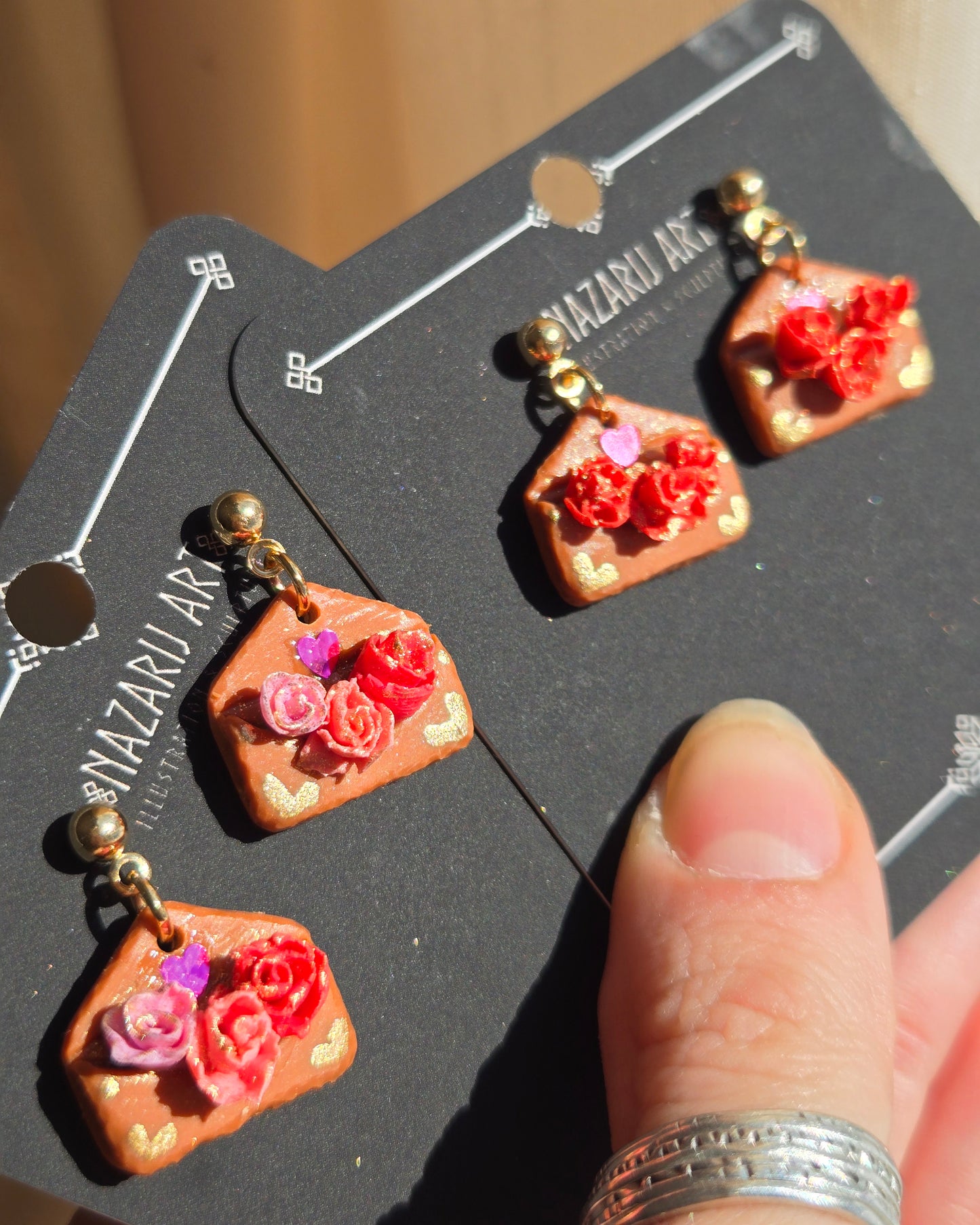 Imbolc Rose Letters Earrings